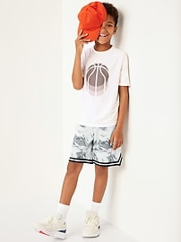 View large product image 3 of 4. Mesh Basketball Shorts for Boys (At Knee)
