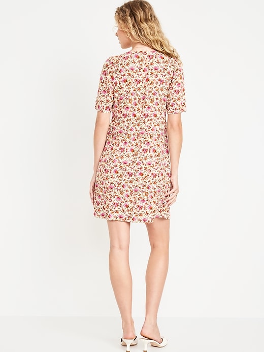 Image number 8 showing, Button-Down Crepe Mini Dress