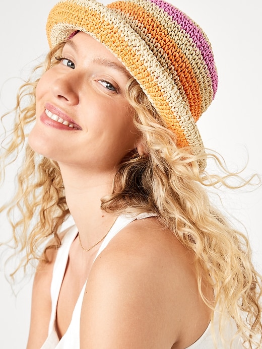 View large product image 1 of 2. Crochet Bucket Hat