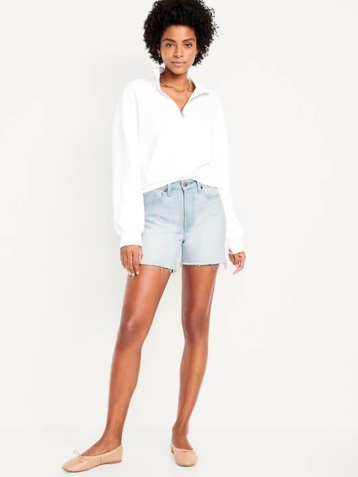 Image number 1 showing, High-Waisted OG Jean Shorts -- 5-inch inseam