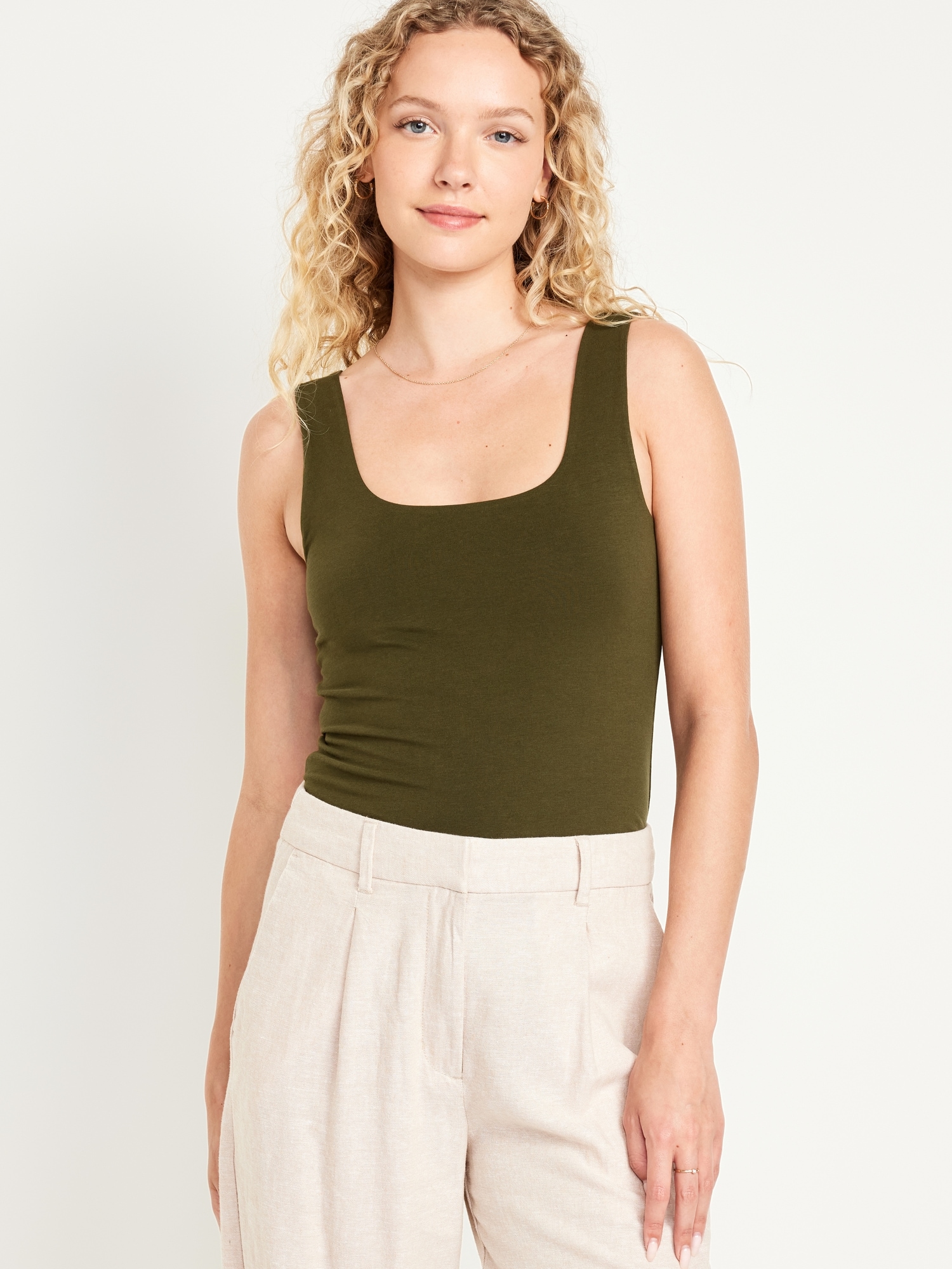 Double-Layer Crop Tank Top