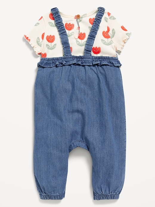 View large product image 2 of 3. Little Navy Organic-Cotton T-Shirt and Jumpsuit Set for Baby