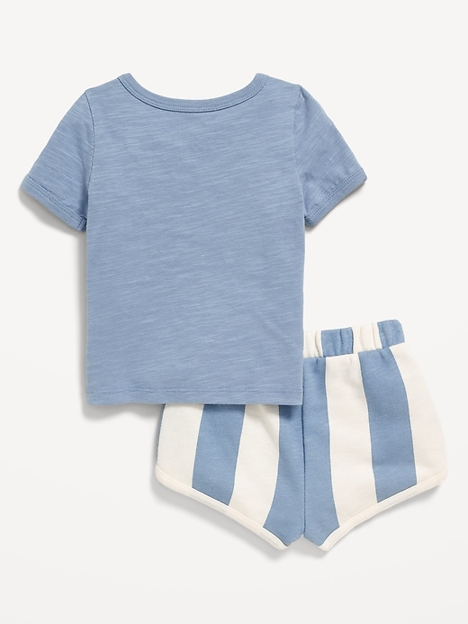 View large product image 2 of 3. Little Navy Organic-Cotton T-Shirt and Shorts Set for Baby