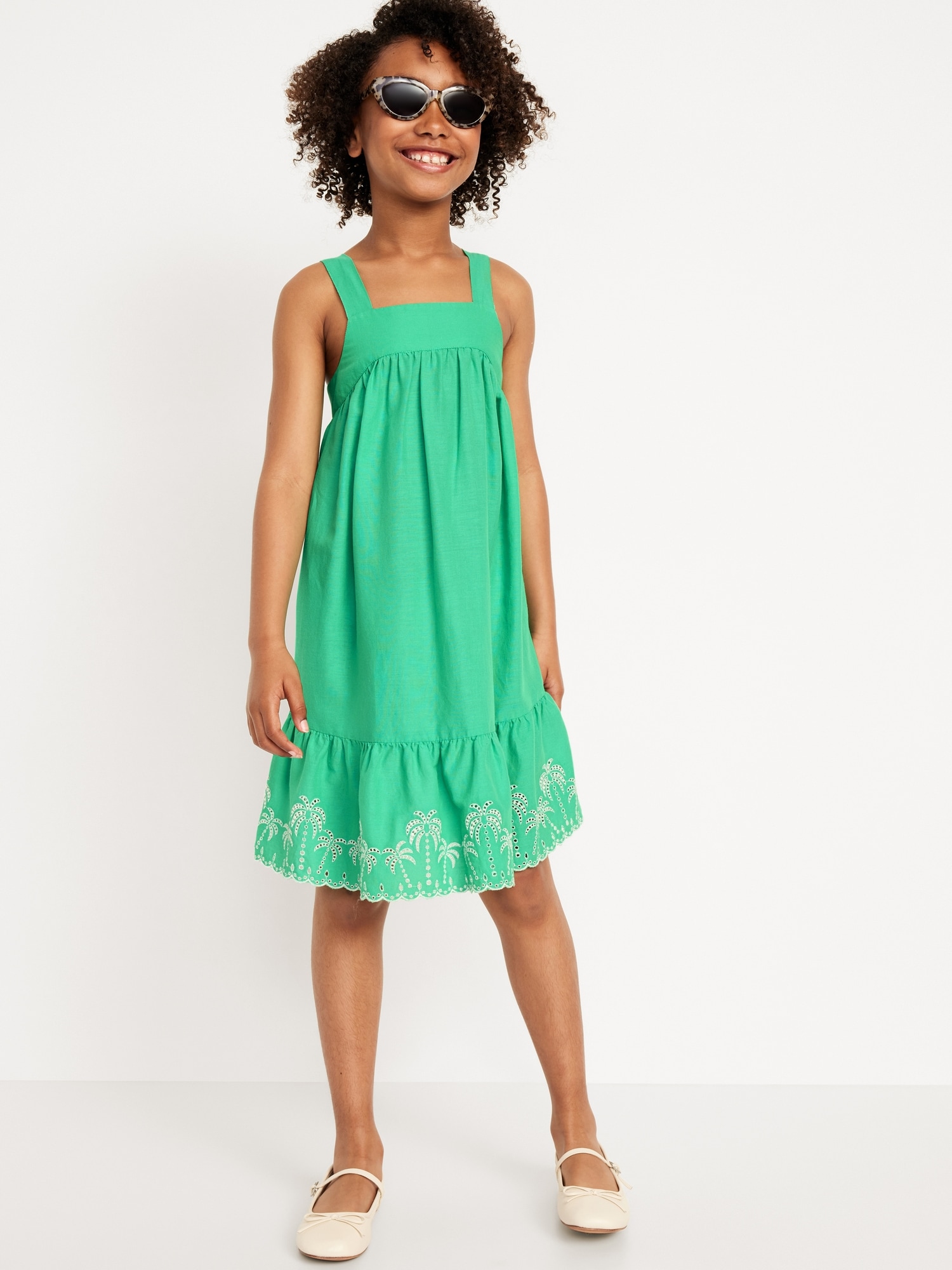leeveless Embroidered Dress for Girls
