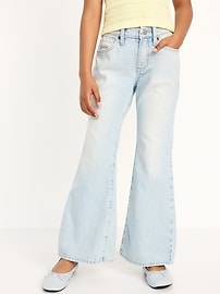 Image number 1 showing, High-Waisted Super Baggy Flare Jeans for Girls