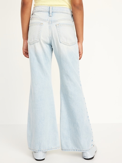 View large product image 2 of 4. High-Waisted Super Baggy Flare Jeans for Girls