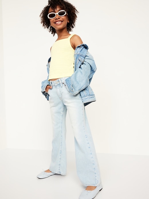 Image number 3 showing, High-Waisted Super Baggy Flare Jeans for Girls