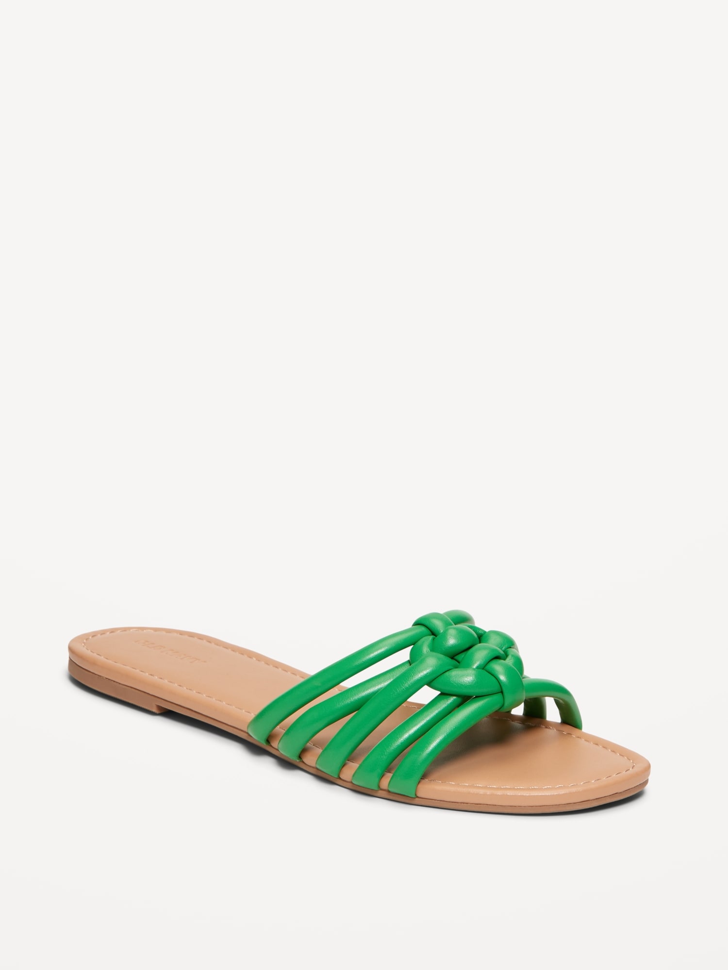 Knotted Puff Slide Sandals