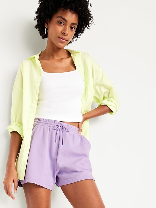 Image number 8 showing, Extra High-Waisted Terry Shorts -- 3-inch inseam