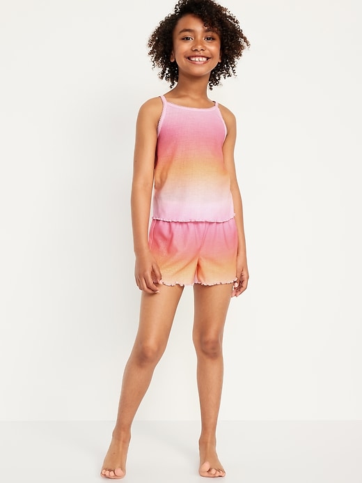 View large product image 1 of 3. Printed Rib-Knit Pajama Tank and Shorts Set for Girls
