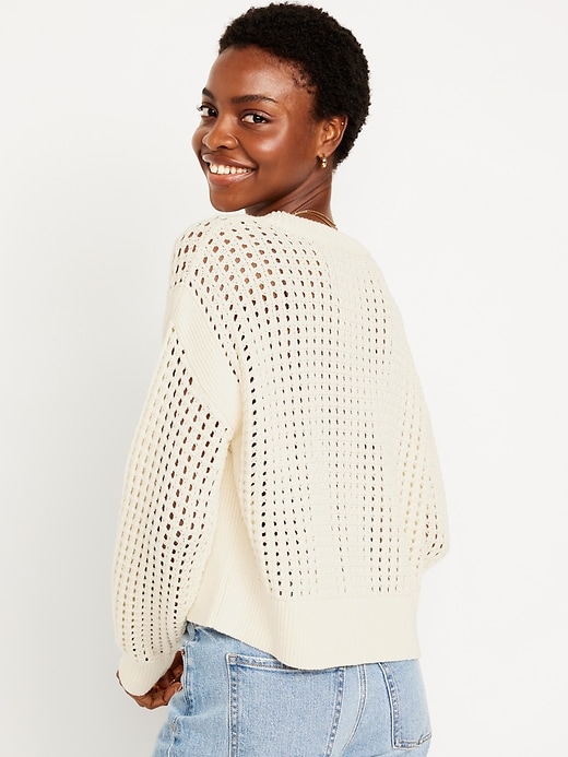 Image number 6 showing, Open-Stitch Sweater