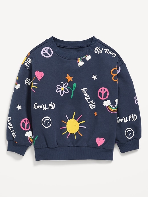 View large product image 1 of 2. Logo-Graphic Crew-Neck Sweatshirt for Toddler Girls