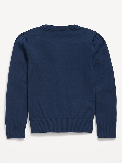 Image number 4 showing, School Uniform Button-Up Cardigan for Girls