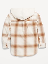 View large product image 3 of 3. Long-Sleeve Hooded Flannel Shirt for Girls