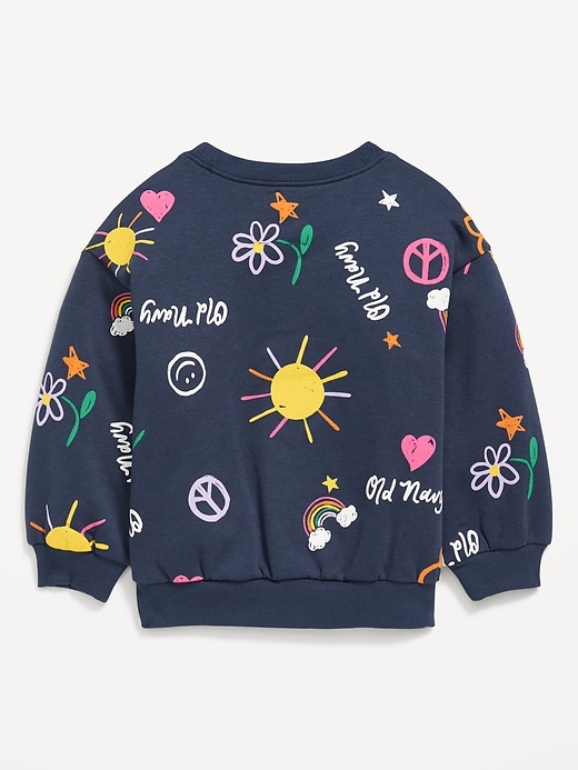 View large product image 2 of 2. Logo-Graphic Crew-Neck Sweatshirt for Toddler Girls
