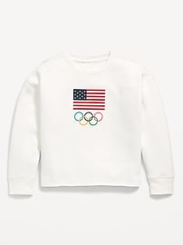 View large product image 3 of 4. IOC Heritage© Graphic Crew-Neck Sweatshirt for Girls