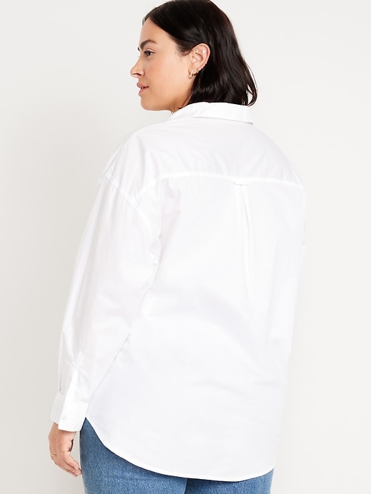 Image number 8 showing, Oversized Button-Down Boyfriend Shirt