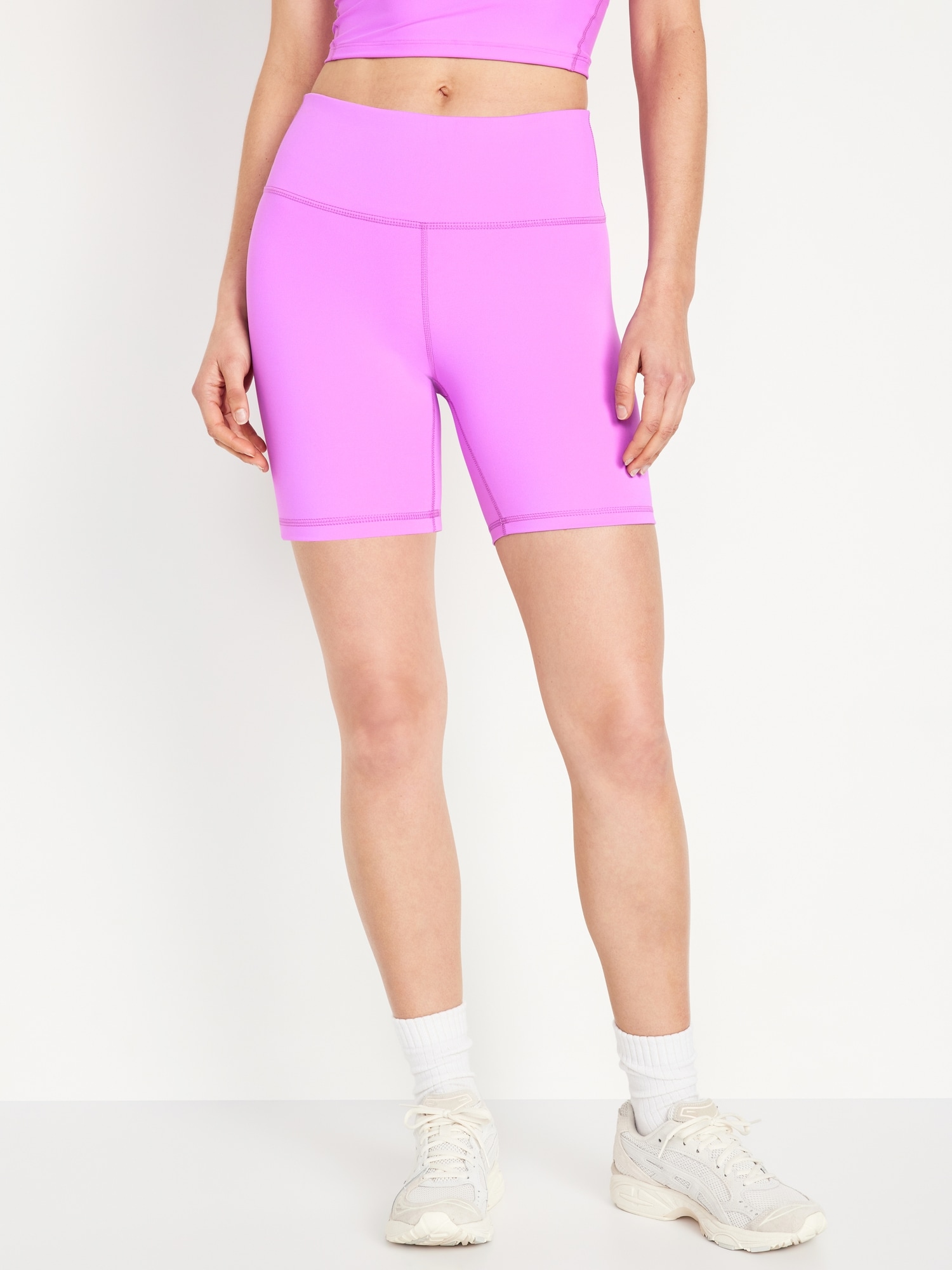 High-Waisted PowerSoft Biker Shorts -- 6-inch inseam Hot Deal