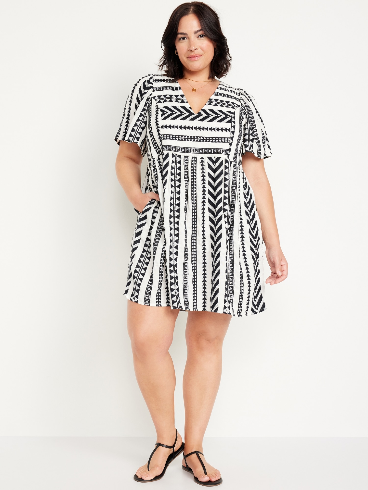 Jacquard Mini Swing Dress | Old Navy