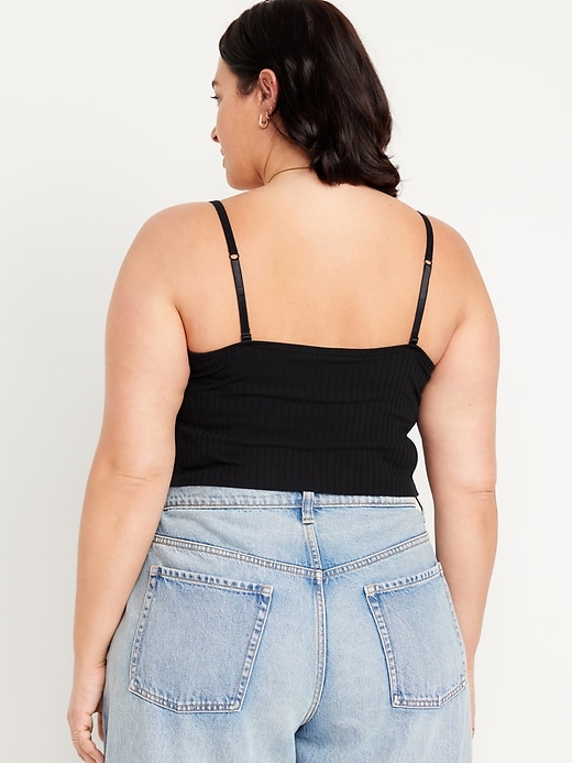 Image number 8 showing, Fitted Ultra-Crop Ribbed Cami