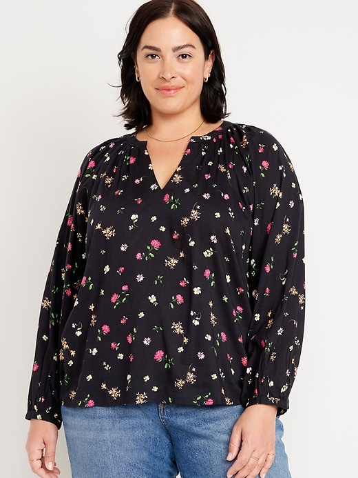 Image number 7 showing, Long-Sleeve Floral Top