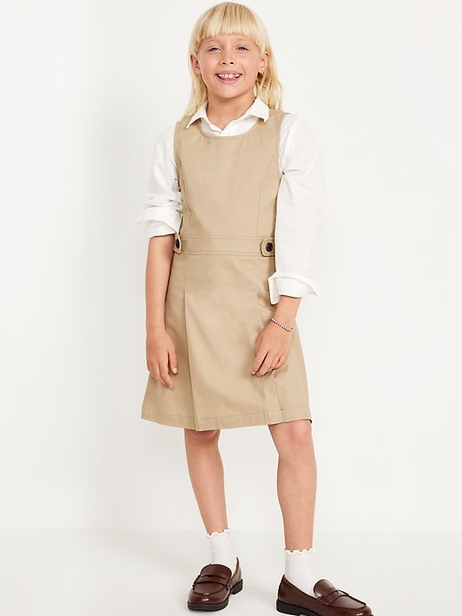 View large product image 1 of 3. Sleeveless School Uniform Dress for Girls