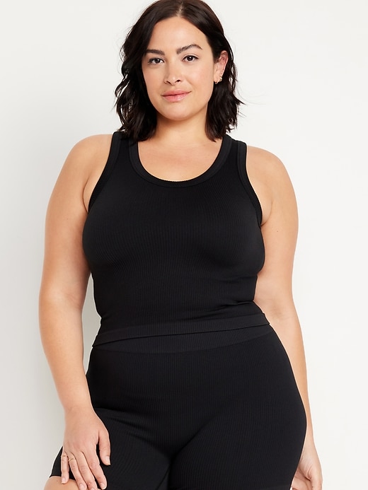 Image number 7 showing, Fitted Seamless Ribbed Tank Top