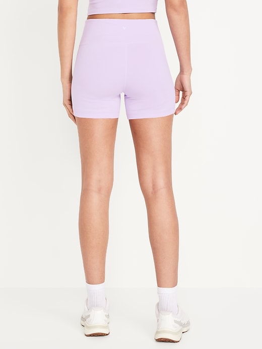 Image number 2 showing, High-Waisted PowerSoft Biker Shorts -- 4-inch inseam