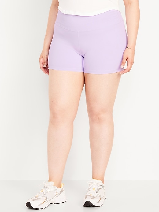 Image number 7 showing, High-Waisted PowerSoft Biker Shorts -- 4-inch inseam