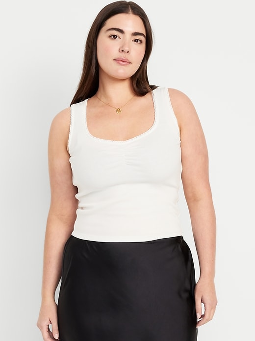 Image number 5 showing, Cinched Rib-Knit Tank Top