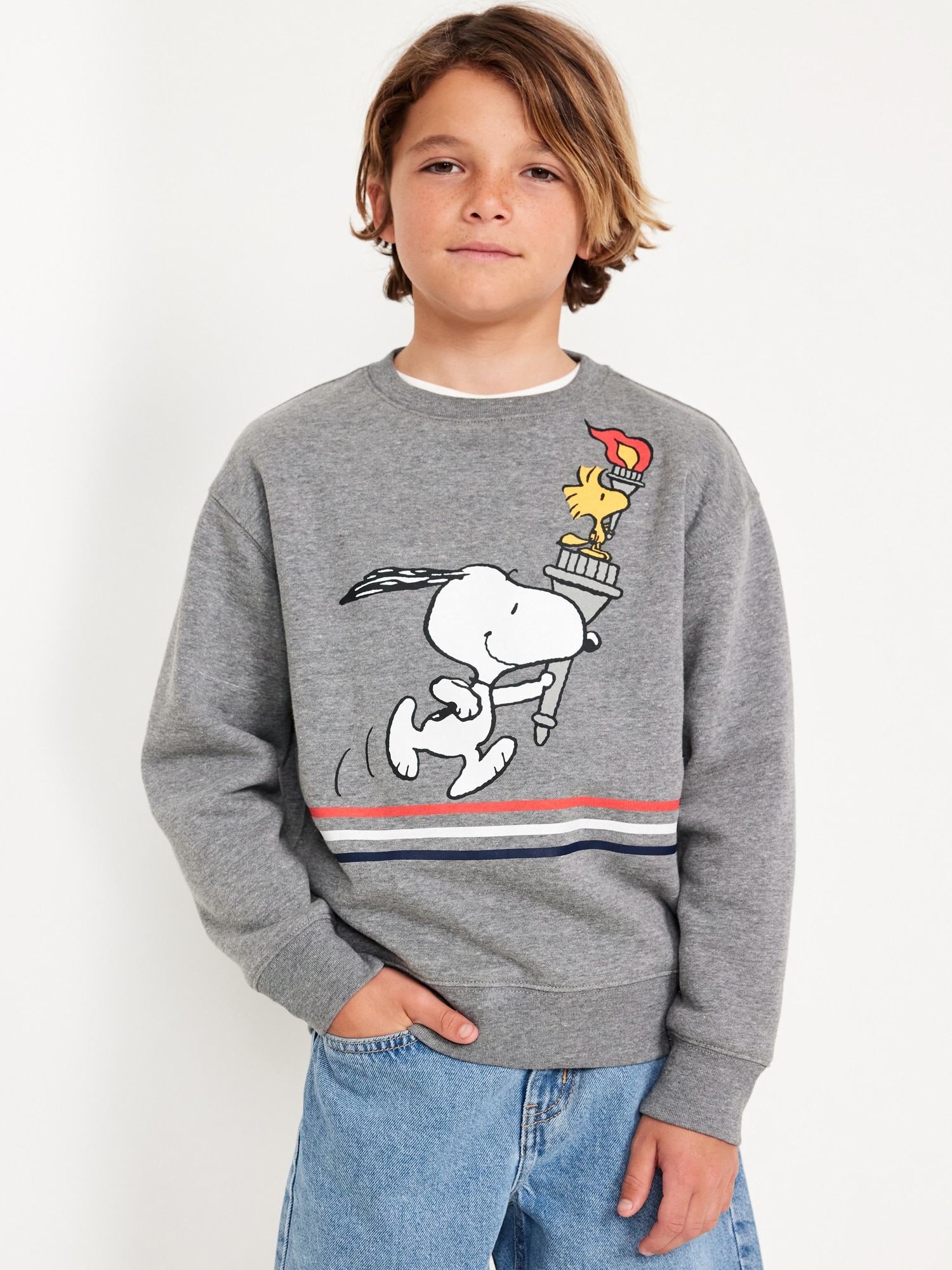 Peanuts Gender-Neutral Crew-Neck Sweatshirt for Kids