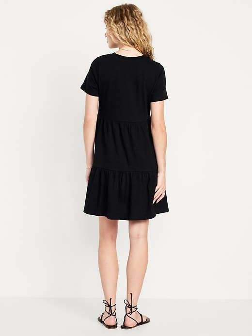 Image number 2 showing, Tiered Mini Swing Dress