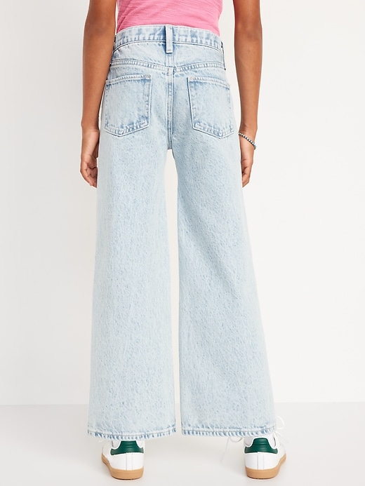 View large product image 2 of 4. High-Waisted Baggy Wide-Leg Jeans for Girls