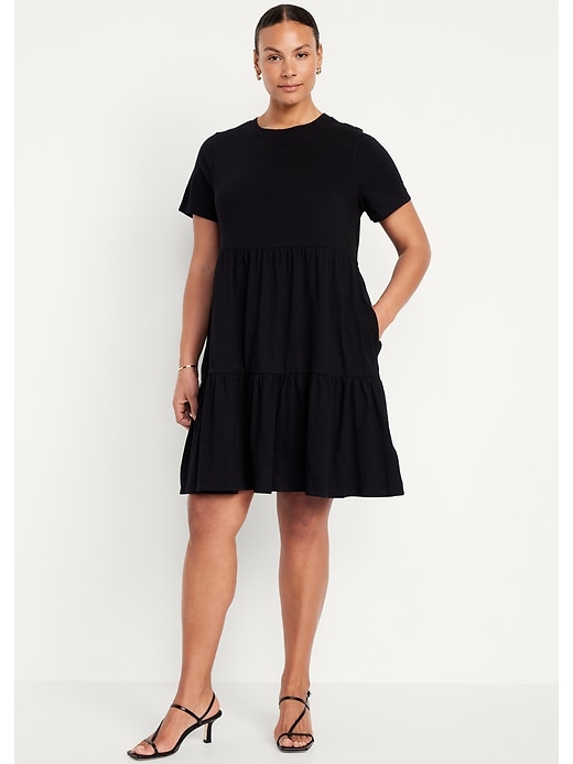 Image number 4 showing, Tiered Mini Swing Dress