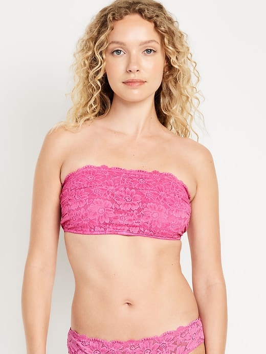 View large product image 1 of 8. Lace Bandeau Bralette