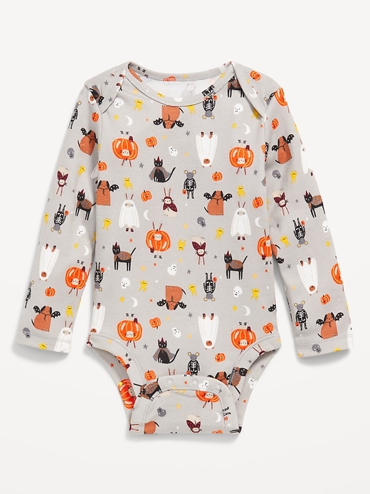 View large product image 1 of 2. Printed Long-Sleeve Bodysuit for Baby