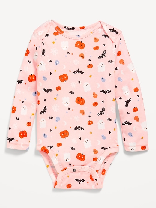 View large product image 1 of 2. Printed Long-Sleeve Bodysuit for Baby