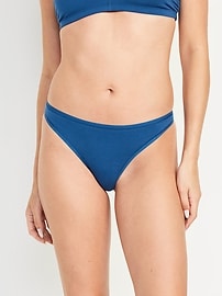 Image number 1 showing, Low-Rise Everyday Cotton Thong
