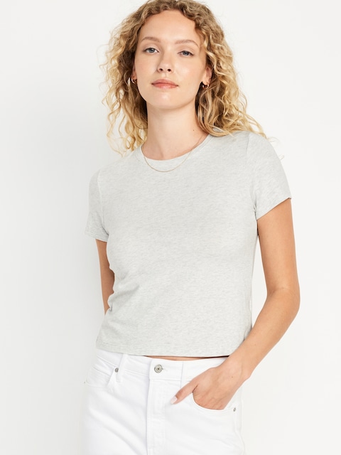 Bestee Crew-Neck T-Shirt - Light Heather Gray