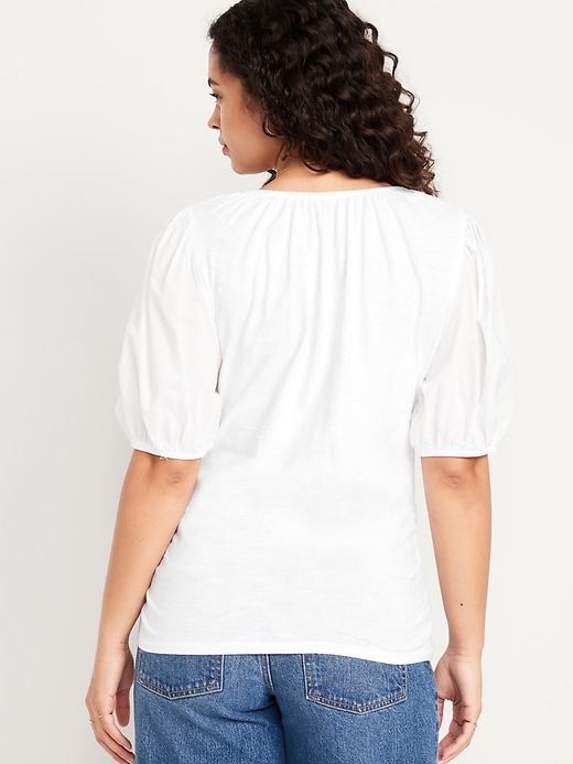 Image number 2 showing, Maternity Puff-Sleeve Top