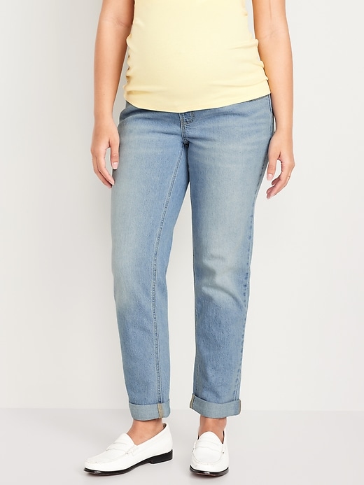 Image number 2 showing, Maternity Full-Panel Boyfriend Jeans