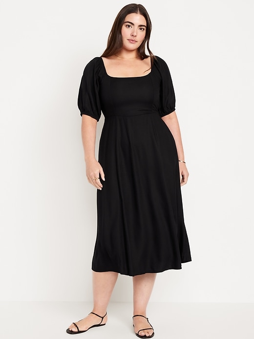 Image number 5 showing, Fit & Flare Crepe Midi Dress