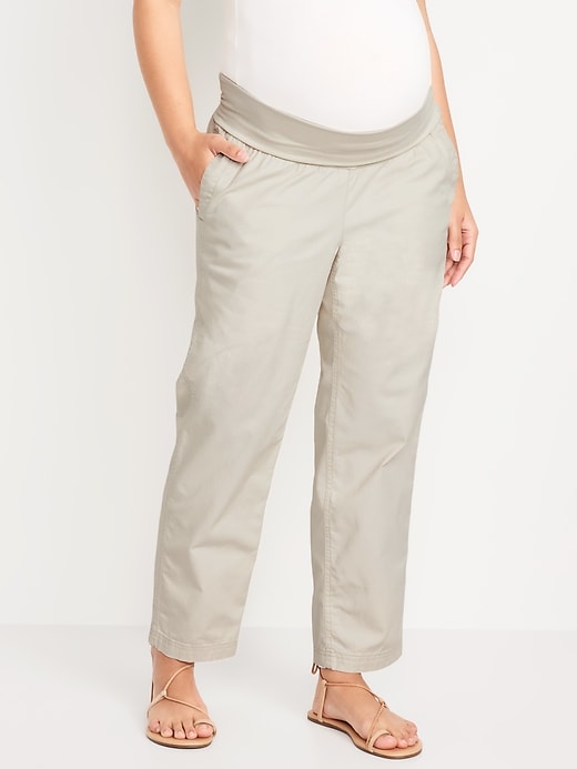 Image number 1 showing, Maternity Rollover-Waist OGC Chino Pants