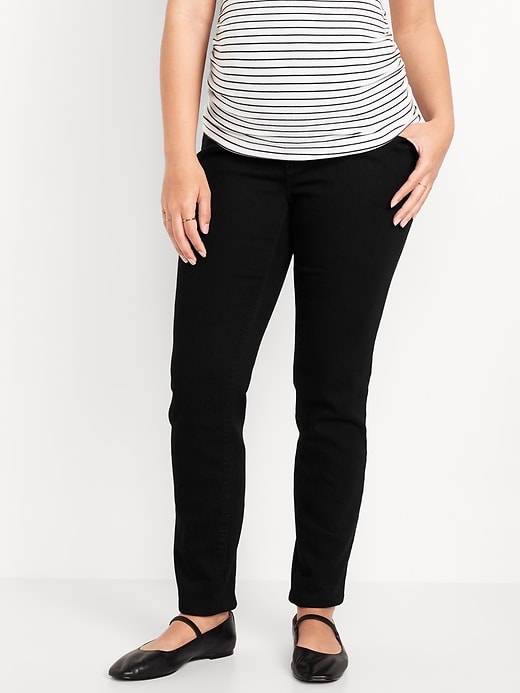 Image number 6 showing, Maternity Full-Panel Wow Straight Jeans