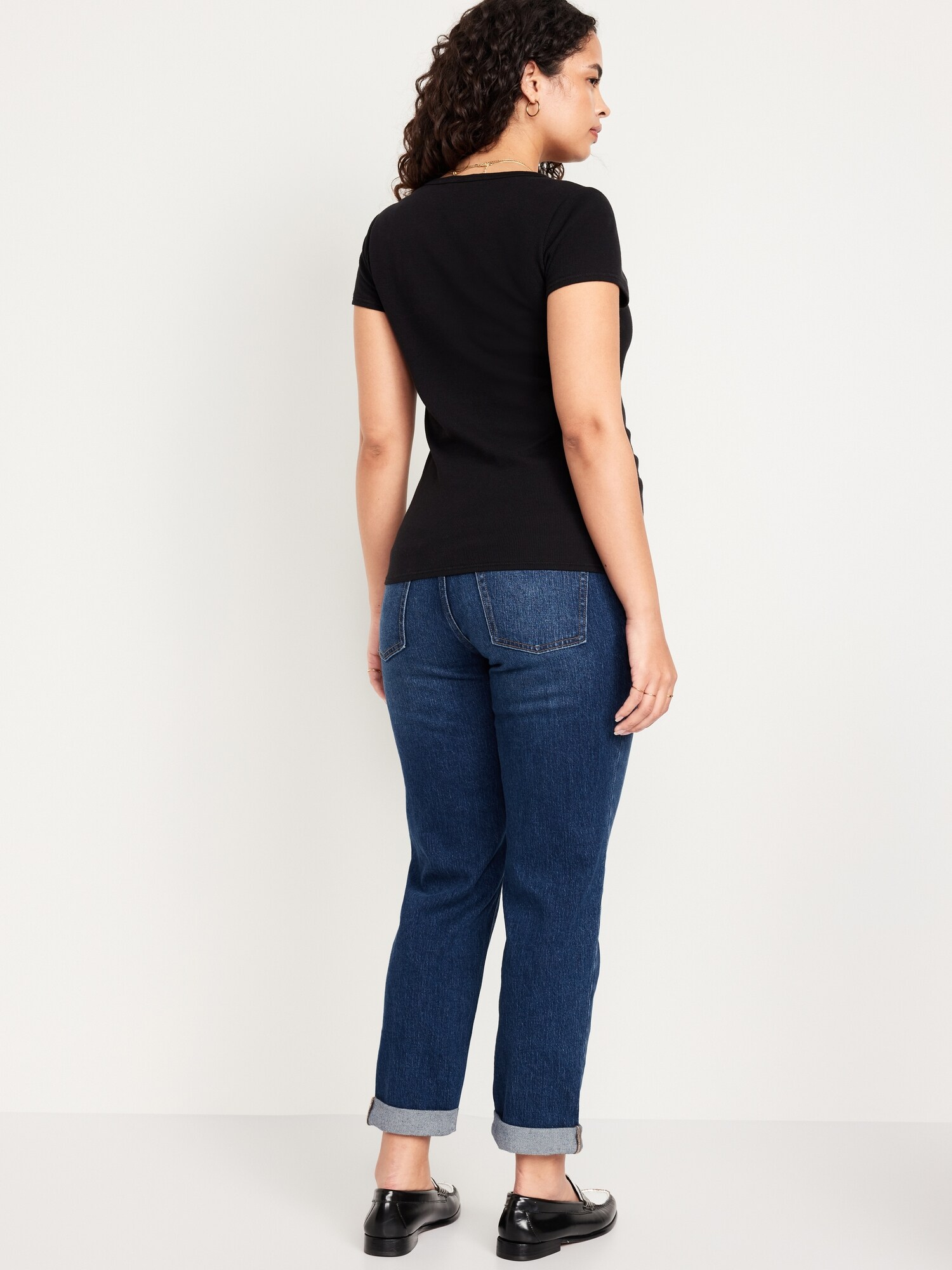 Женские джинсы Old Navy Maternity Full Panel Wow Boyfriend, цвет: Aster — фото 3