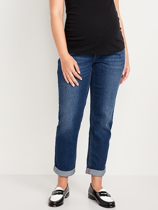 Image number 6 showing, Maternity Full-Panel Boyfriend Jeans