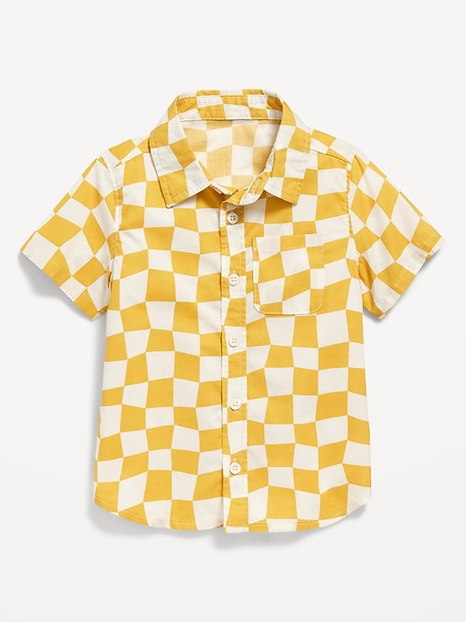 View large product image 2 of 2. Printed Short-Sleeve Poplin Shirt for Toddler Boys