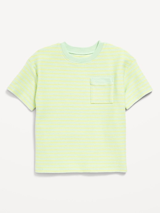 View large product image 2 of 2. Oversized French-Terry Pocket T-Shirt for Toddler Boys