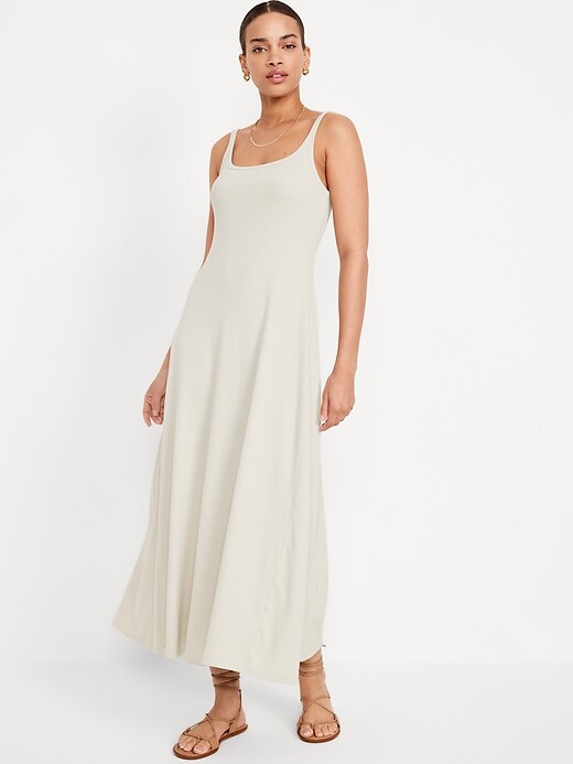 Fit & Flare Rib-Knit Maxi Dress | Old Navy