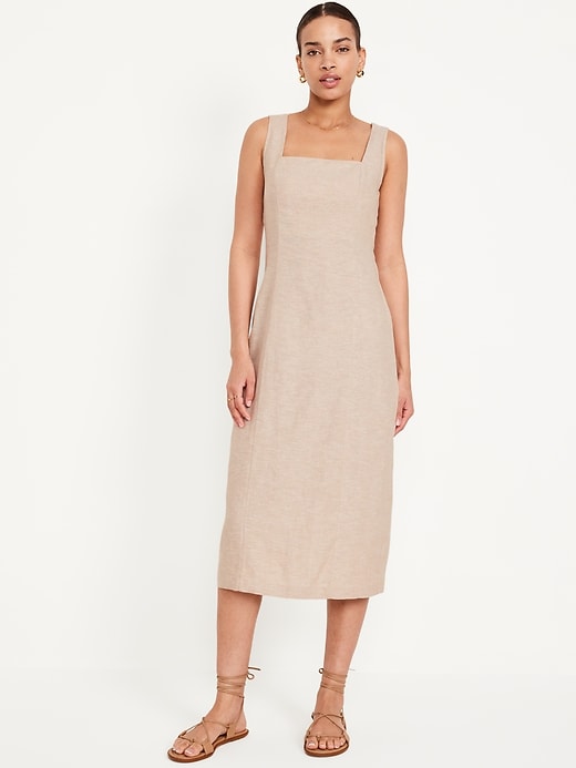 white christmas dresses Annet Denim Midi Dress-Mid Vintage